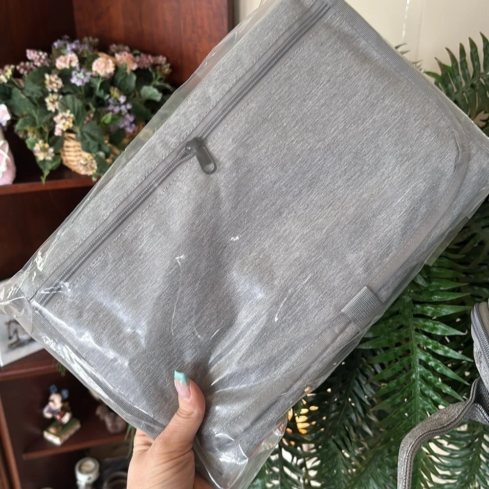 Brand New Diaper Bag Backpack Portable Changing Pad Stylish Gray Baby Organizer